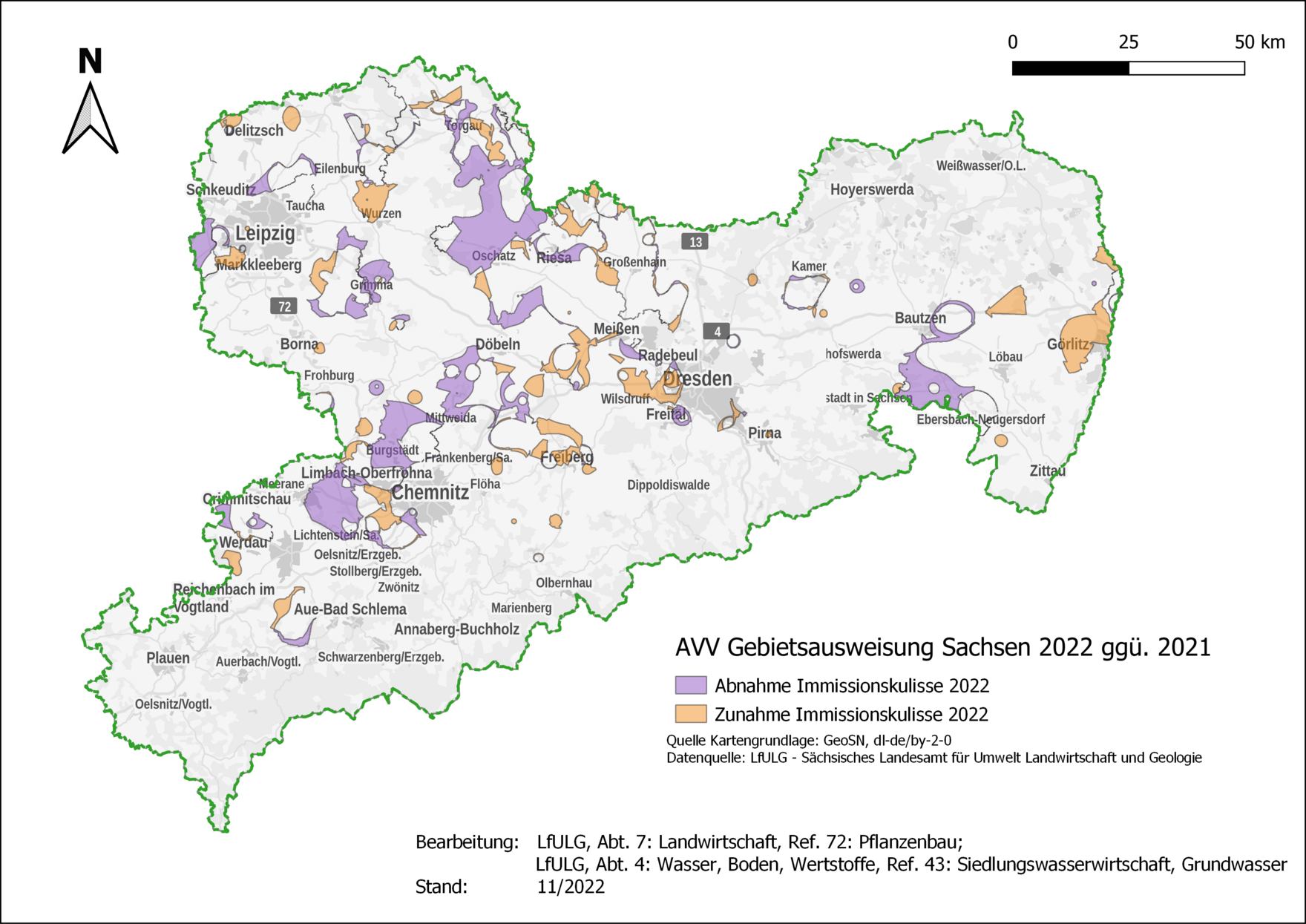 Änderungen der Gebietskulissen 2021-2022