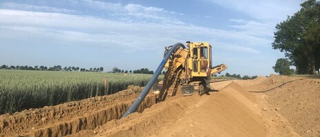 Bau einer Verbindungsleitung von Kottmarsdorf nach Obercunnersdorf am Feldrand