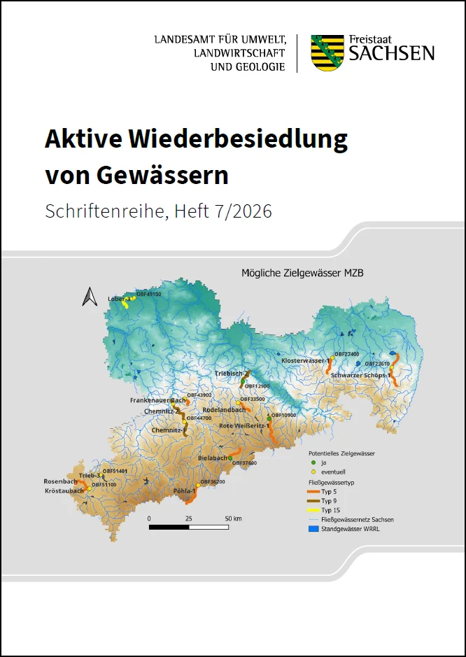 Deckblatt Bericht "Aktive Wiederbesiedlung von Gewässern"