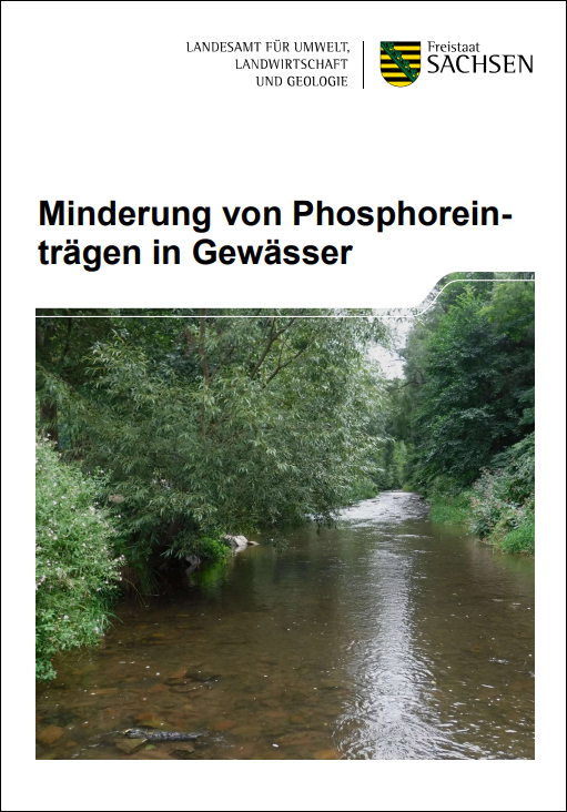 Titelblatt Bericht "Minderung von Phosphoreinträgen in Gewässer"