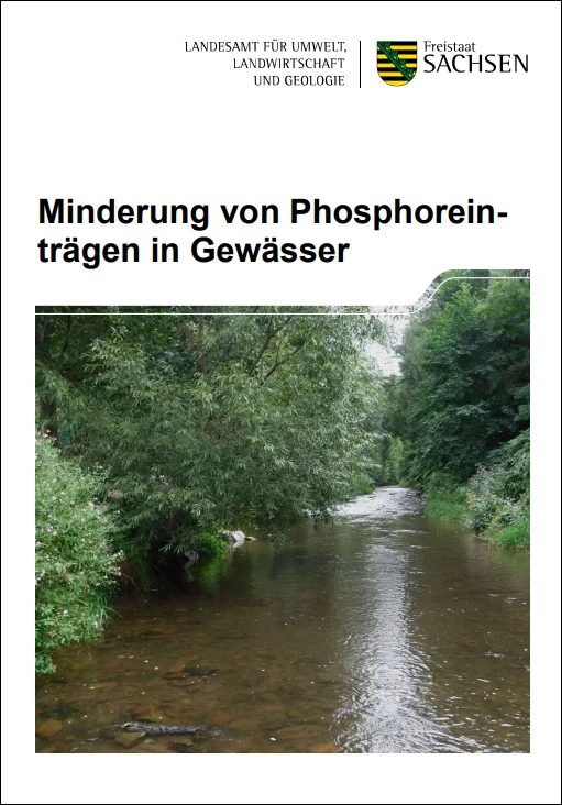 Titelblatt Bericht "Minderung von Phosphoreinträgen in Gewässer"