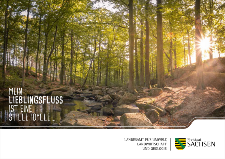 Vorderseite Postkarte »Mein Lieblingsfluss ist eine stille Idylle«